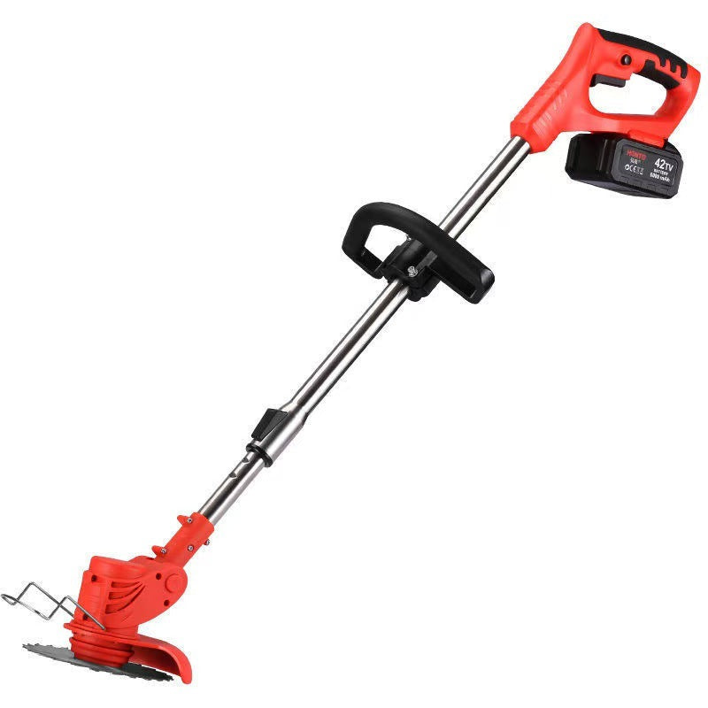 lithium battery lawn mower household small lawn mower handheld electric lawn trimmer garden trimmer cordless lawn mower