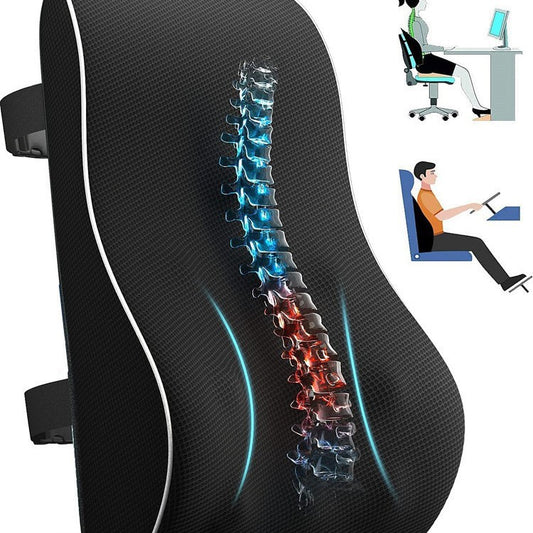 Slow rebound lumbar support memory foam lumbar pad Office chair back pad Car lumbar support Enlarged pillow core
